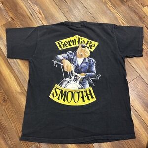 Vintage Camel Shirt Mens XL Black  92 Born To Be Smooth Graphic Biker 90s